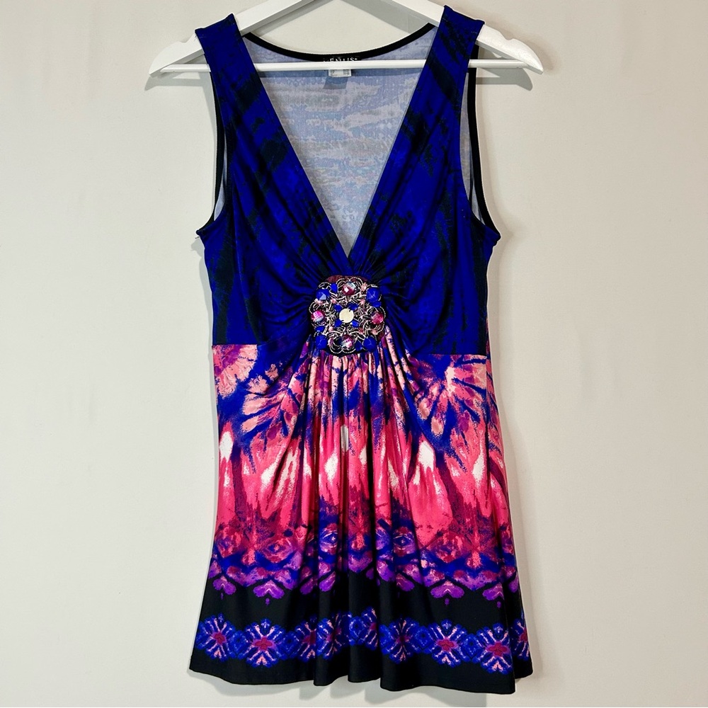 VENUS Multicolor Sleeveless Blouse with Embellishment